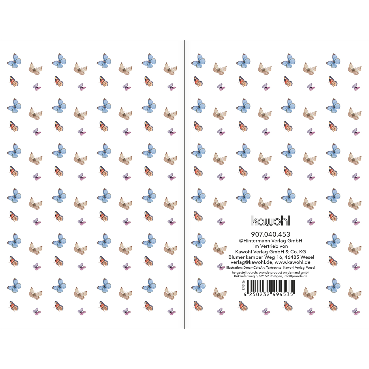 Notieren & Schreiben - Du bist ein Geschenk - Schmetterling Blumen Grafik