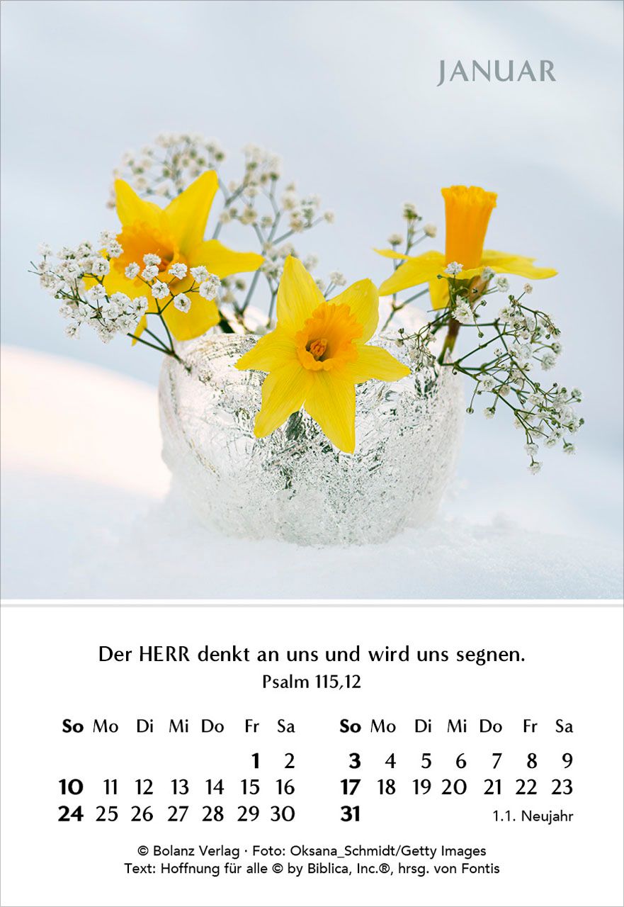 Aufstellkalender - Ein Jahr der Freude 2027