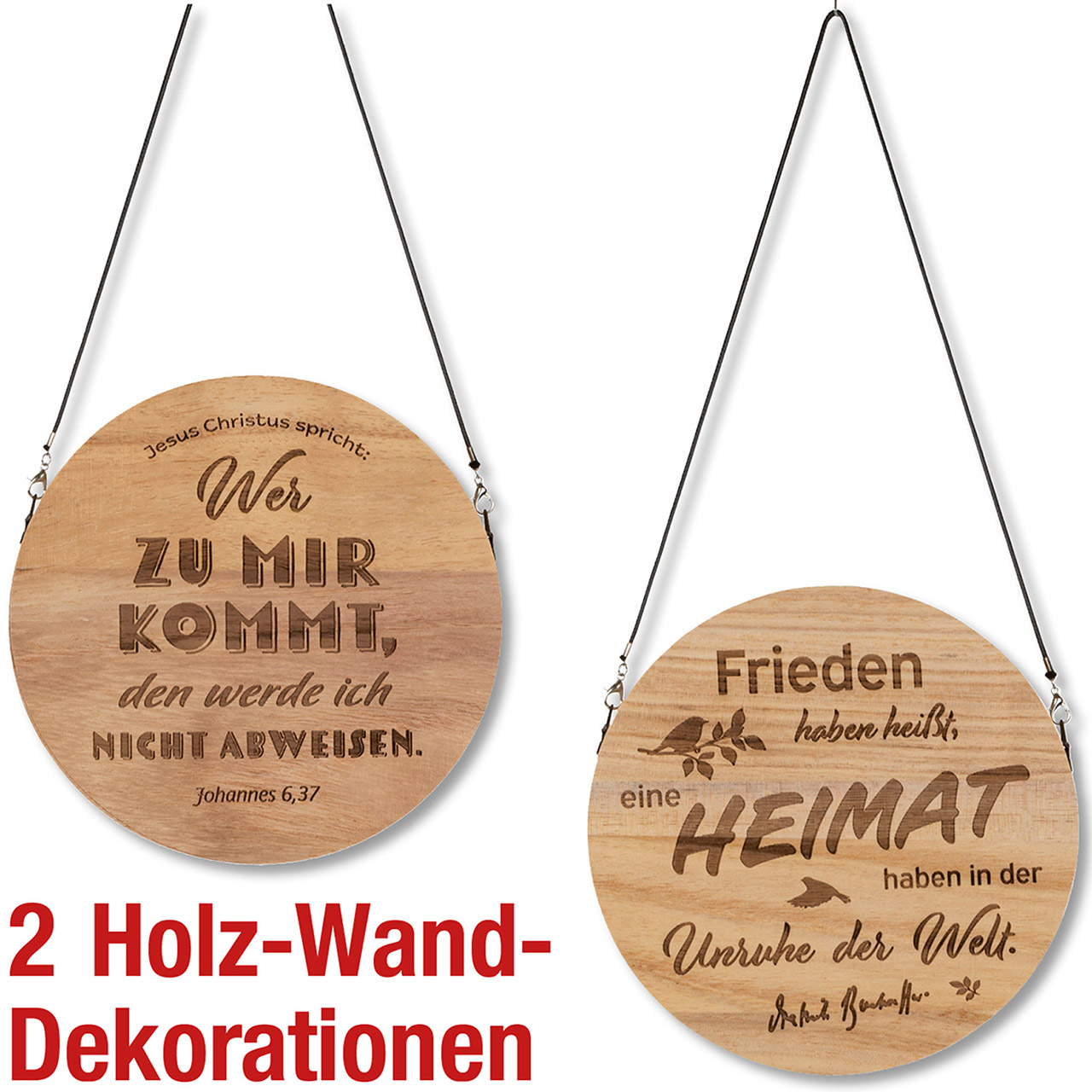 Spar-Paket: Wandschmuck Holz Wanddekoration - Spar-Paket: Wandschmuck Holz