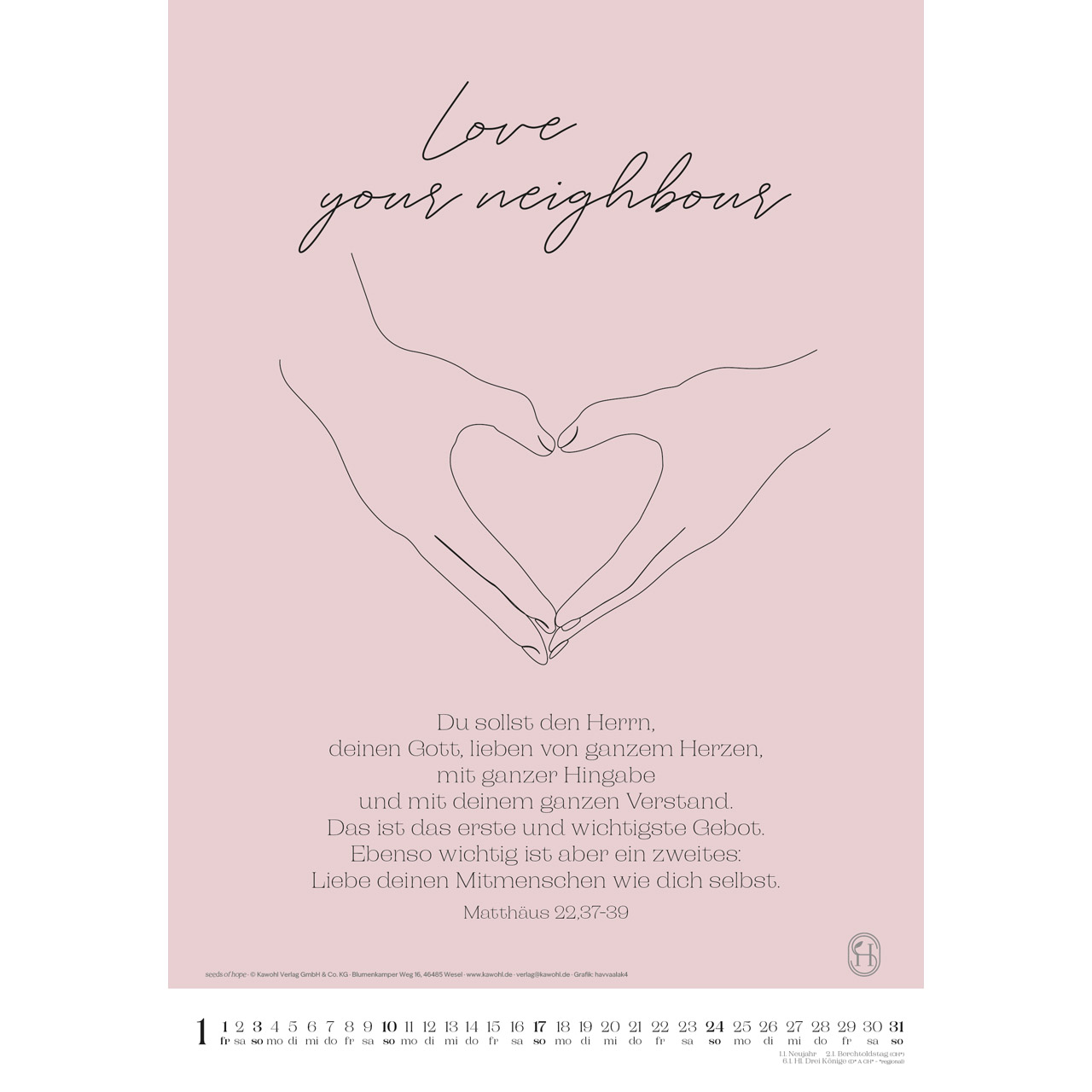 Wandkalender - Wonderfully created 2027