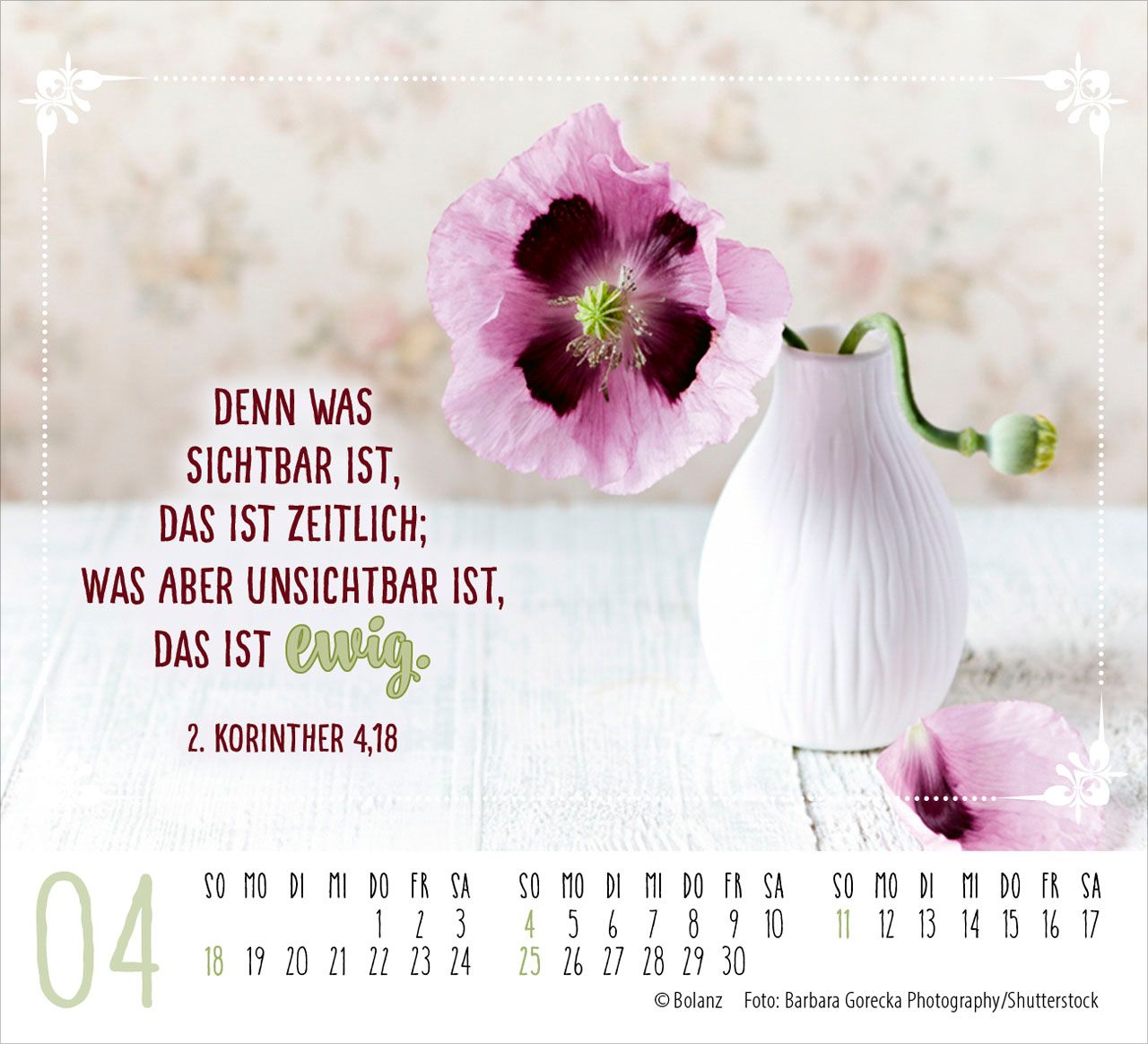 Aufstellkalender - Worte von Herzen 2027 Minikalender
