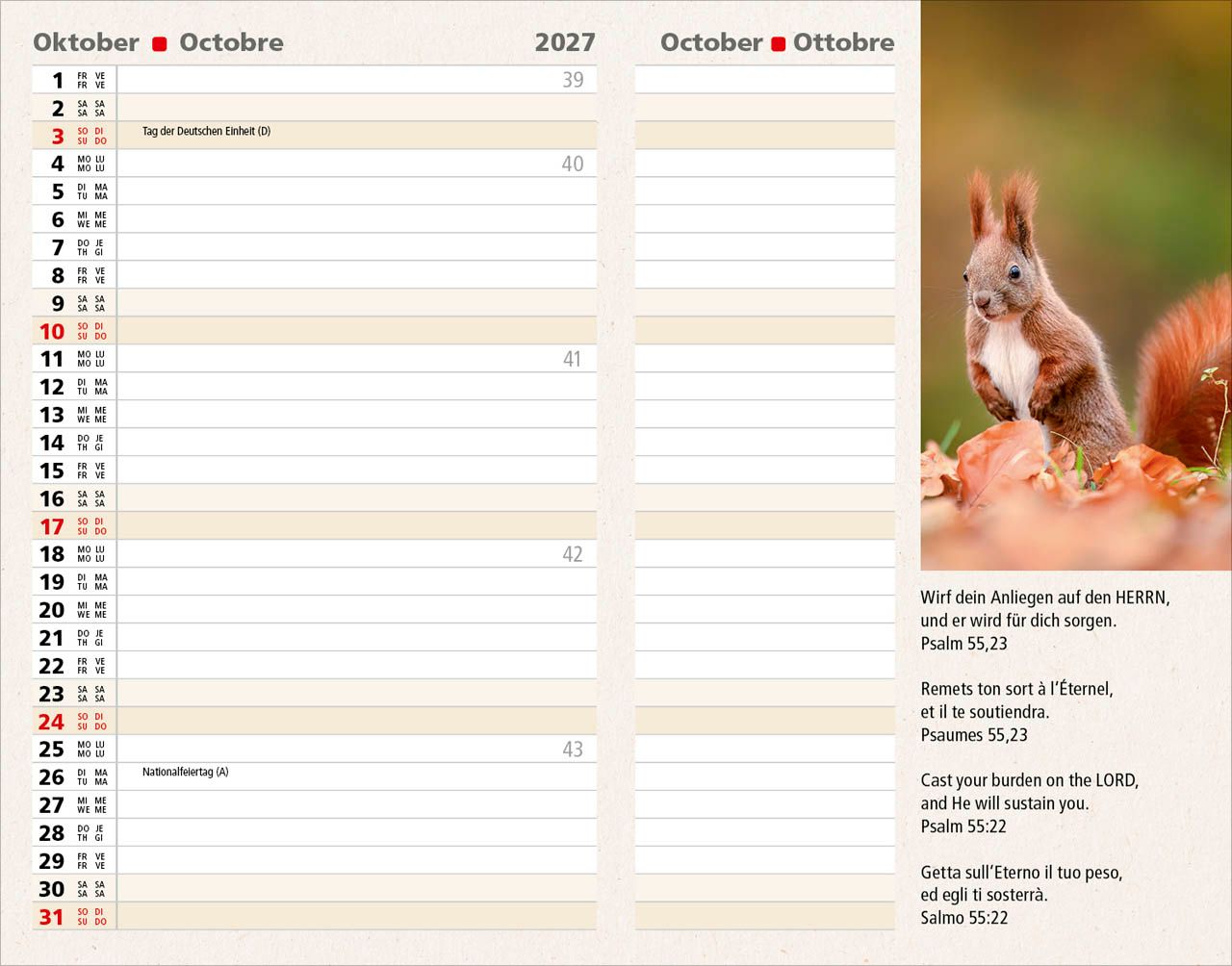Terminkalender - Agenda 2027