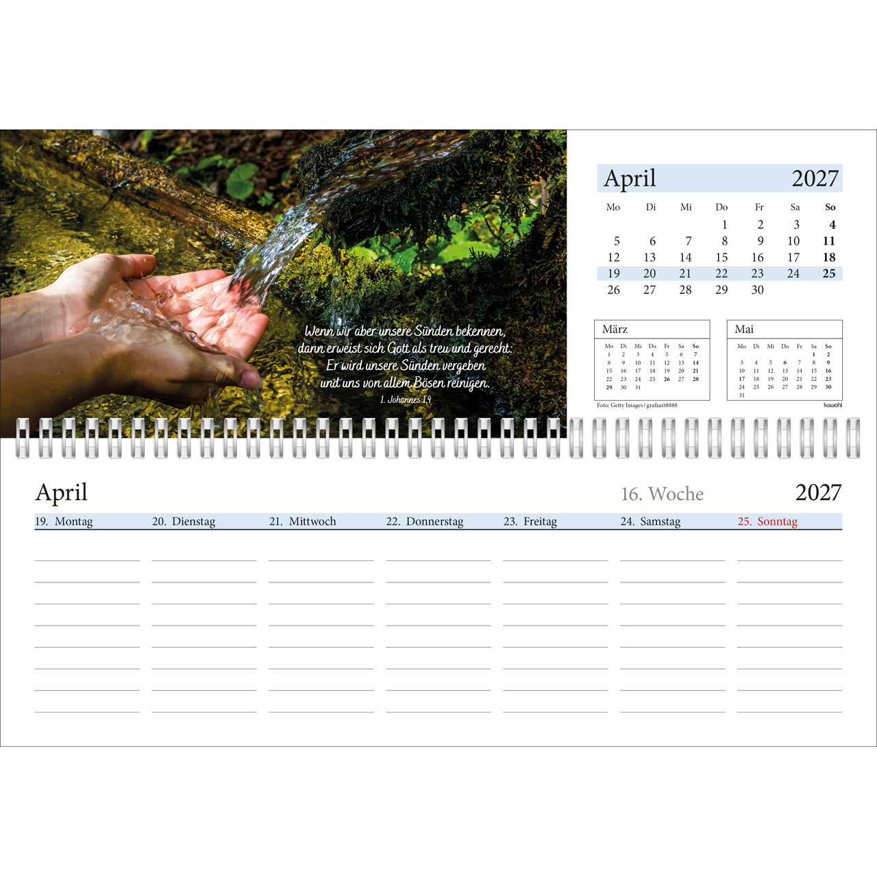 Tischkalender - In deine Hand leg ich den Tag 2027