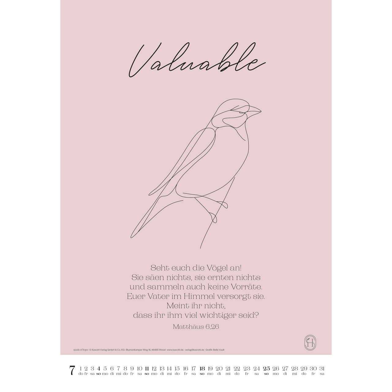 Wandkalender - Wonderfully created 2027