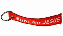 Schlüsselanhänger 'Burn for Jesus'