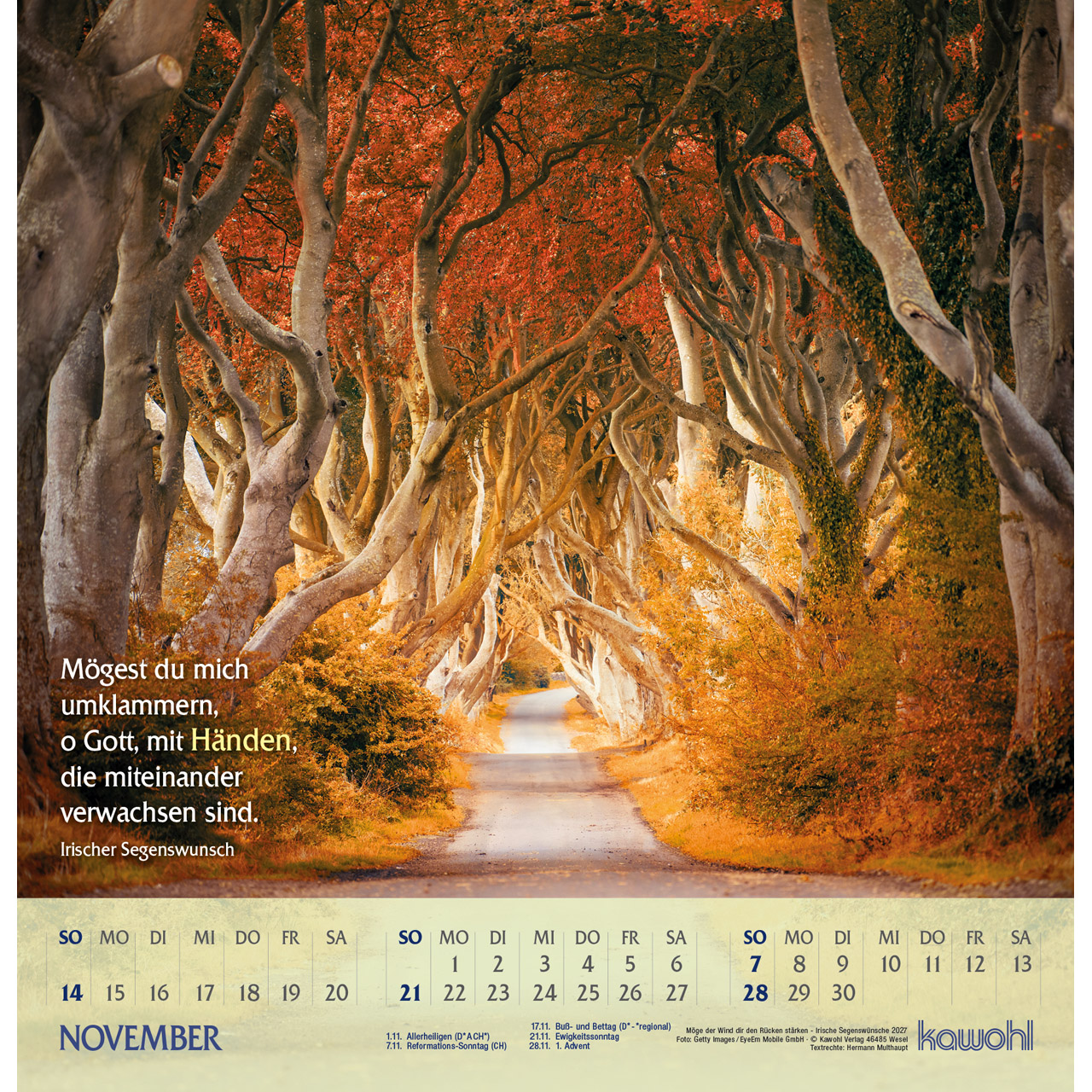 Wandkalender - Möge der Wind dir den Rücken stärken 2027