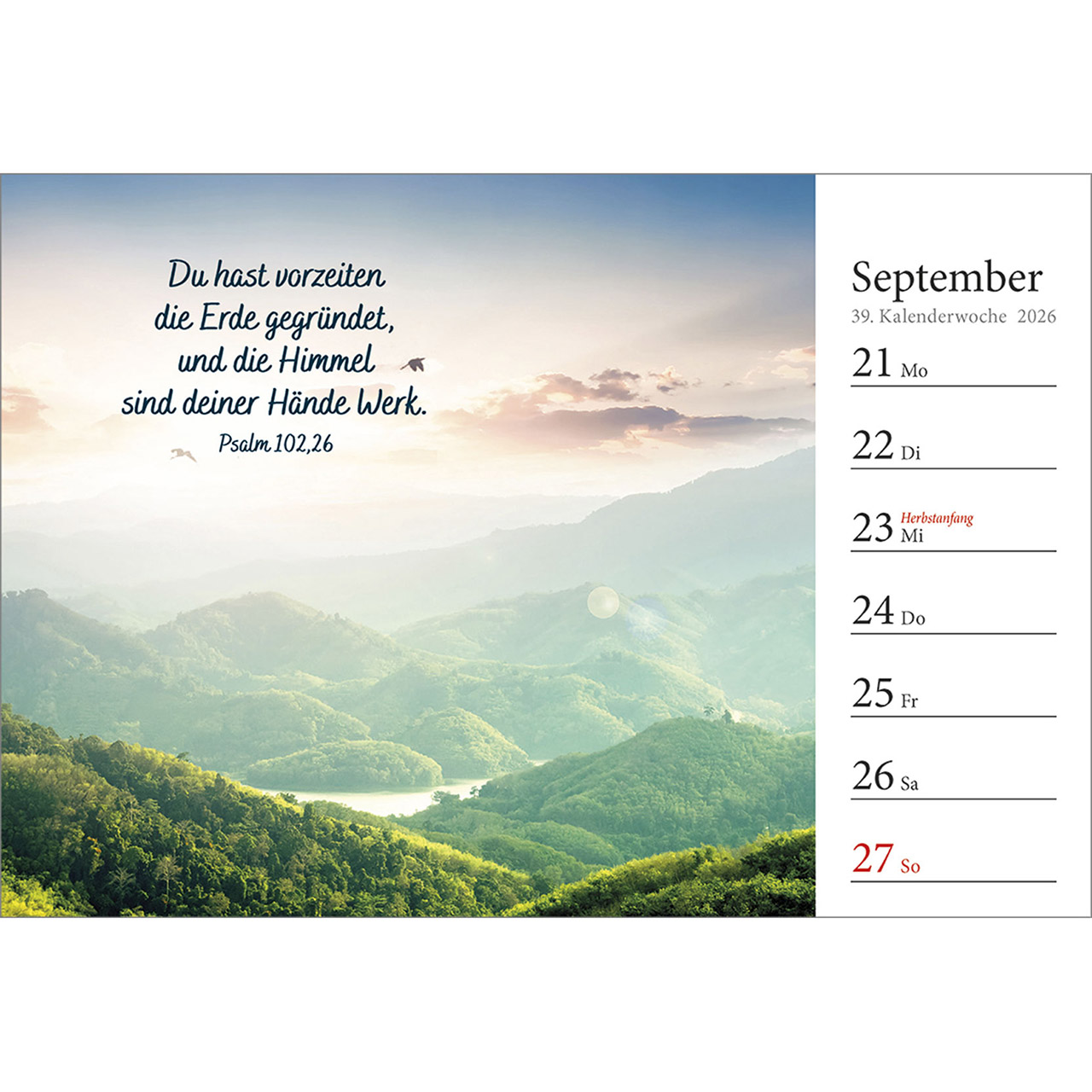 Tischkalender - In deine Hand stell ich den Tag 2026