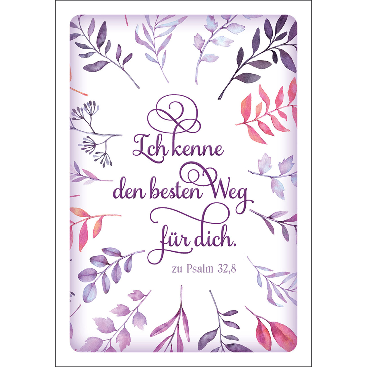 Karten-Box Papier - Ich bin hier, ganz nah bei dir! - Grafik Blätter Zweige