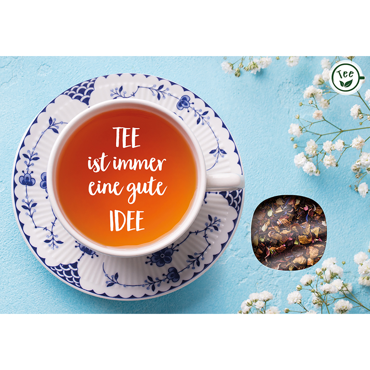 Lebensmittel-Karte - Teekarte 'Tee ist immer eine gute Idee'