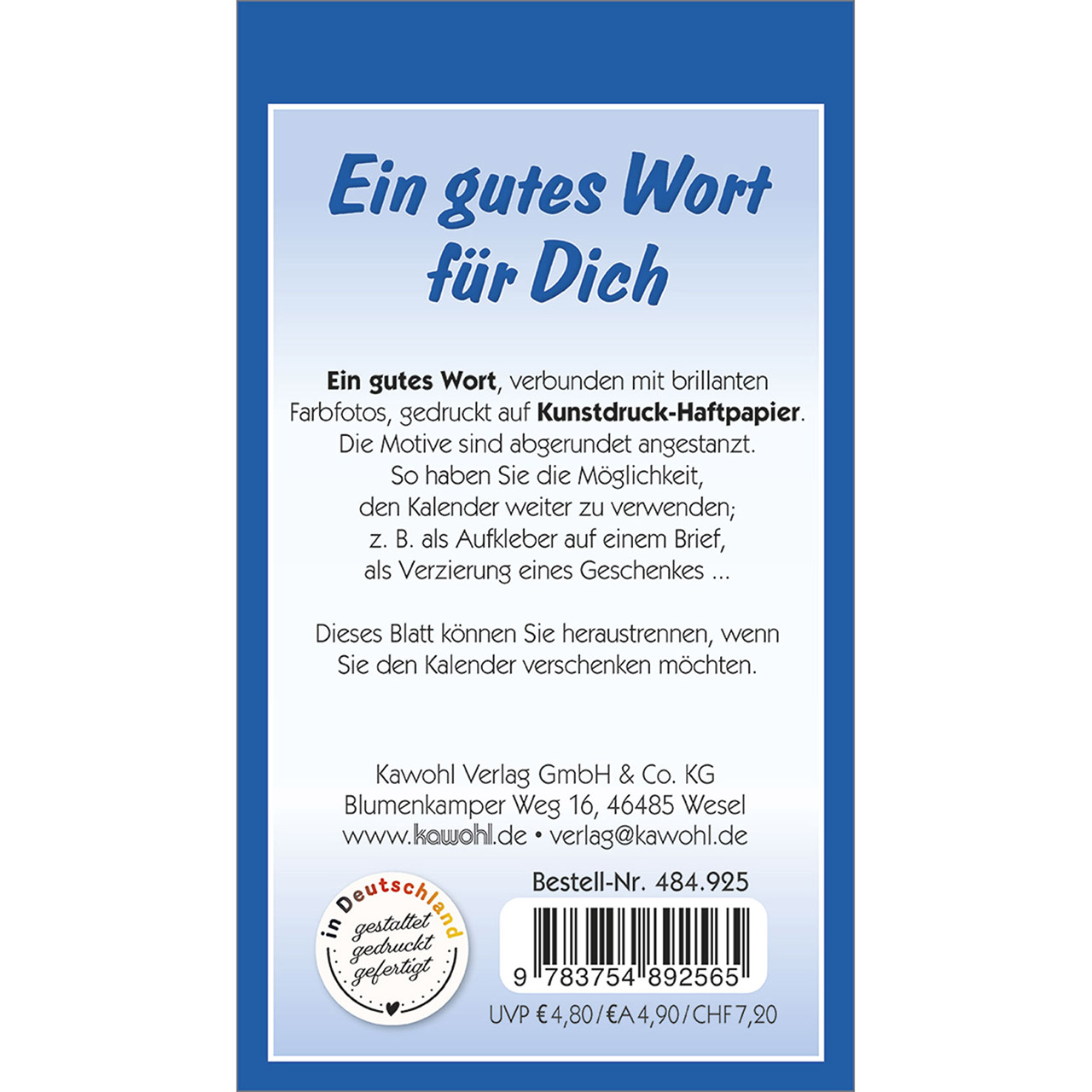 Aufkleberkalender - Ein gutes Wort für Dich 2026