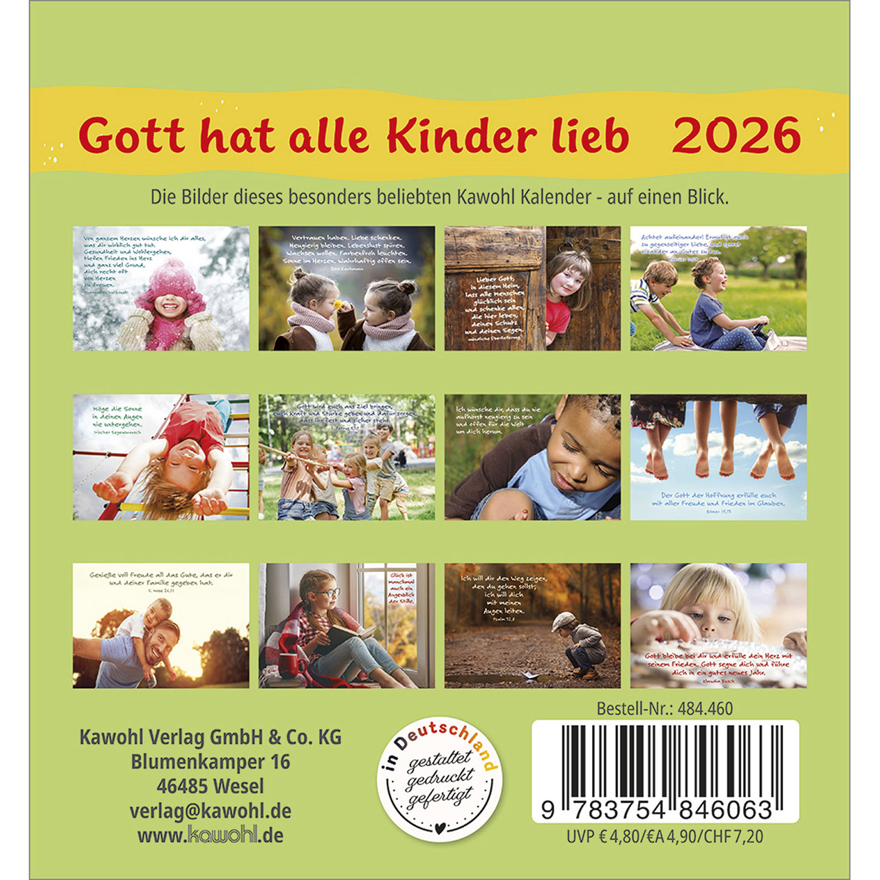 Tischkalender - Gott hat alle Kinder lieb 2026