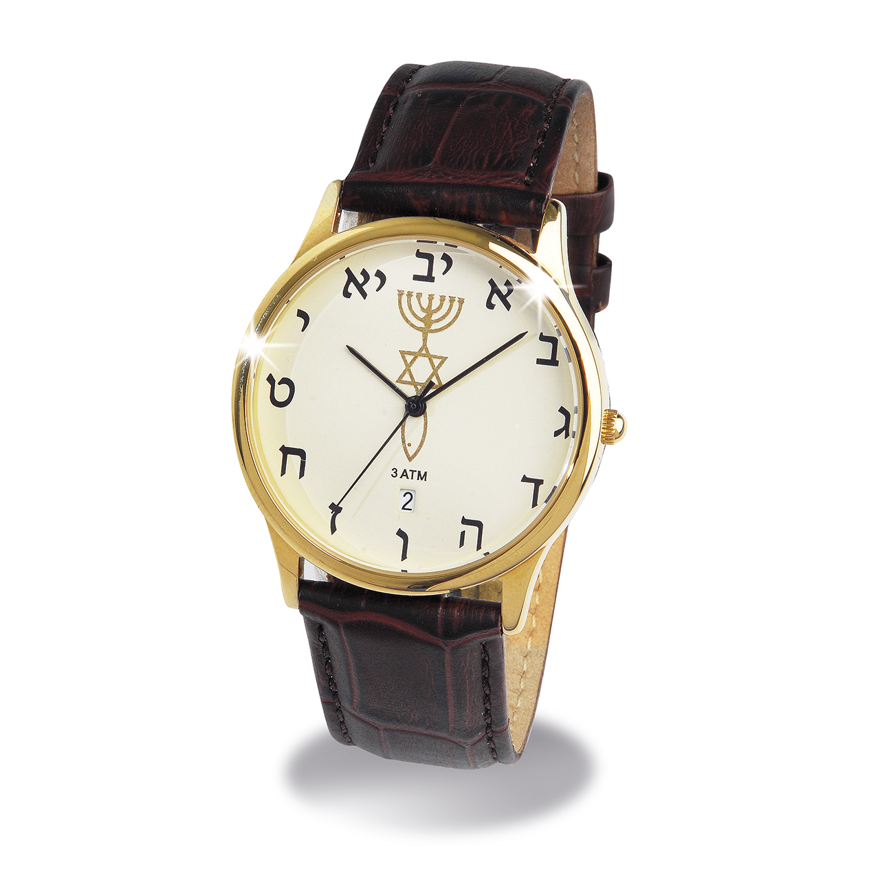Armbanduhr - Uhr Menora-Davidstern-Ichthys - Armbanduhr