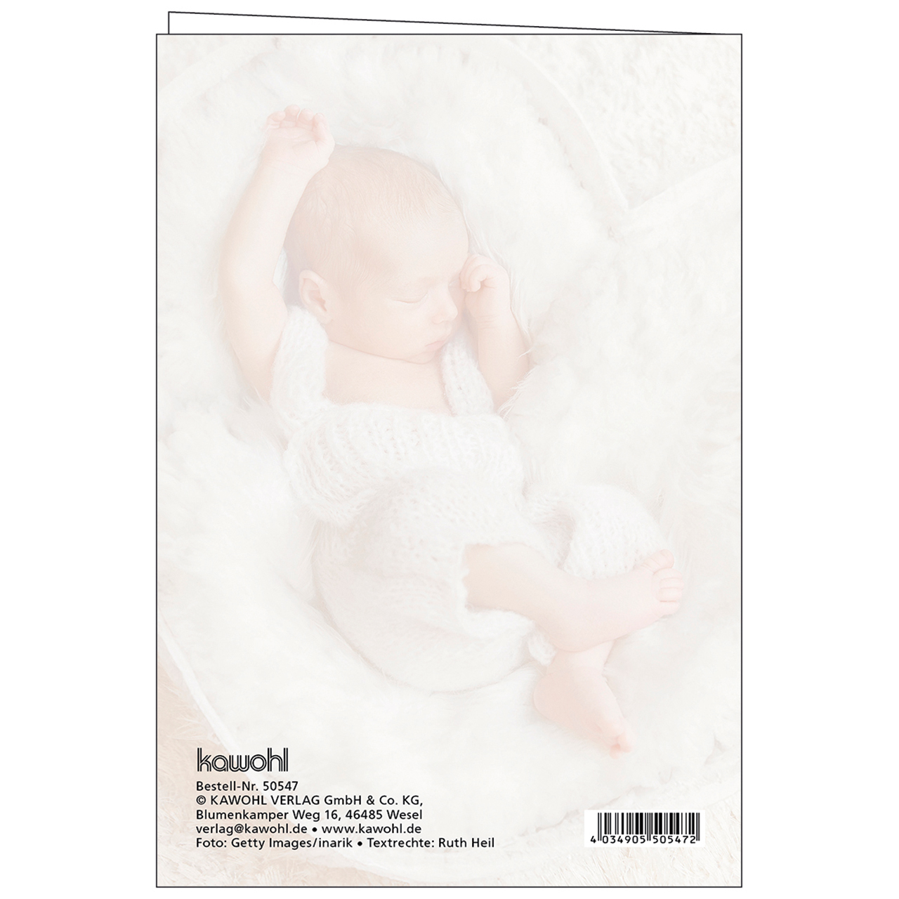 Faltkarte - Du gehörst zu mir - Baby Decke Fell Herz