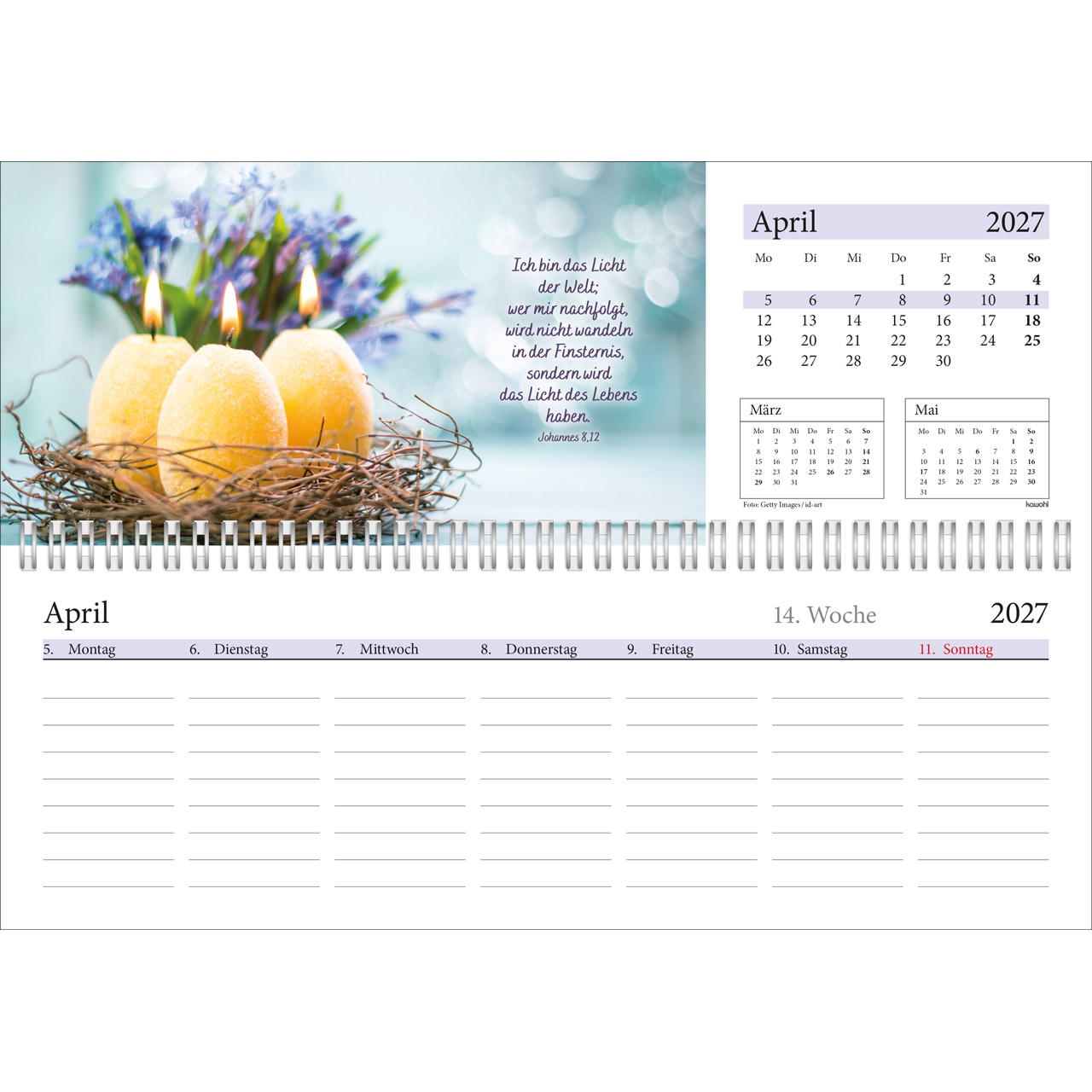 Tischkalender - In deine Hand leg ich den Tag 2027