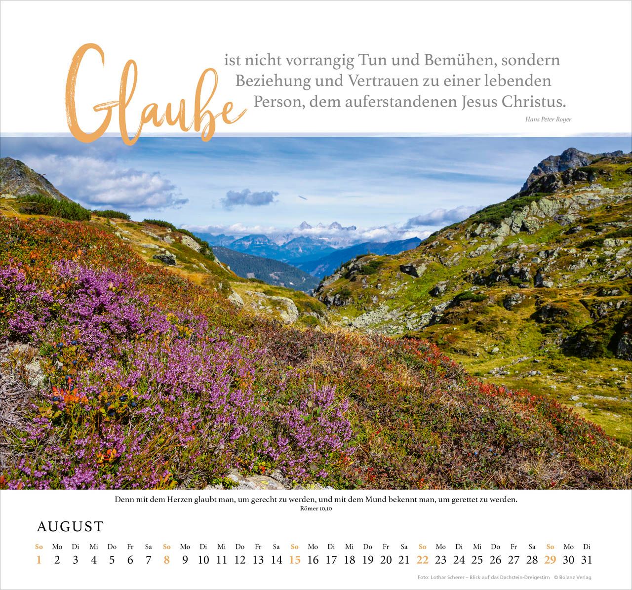 Wandkalender - Fels meiner Stärke 2027 Wandkalender
