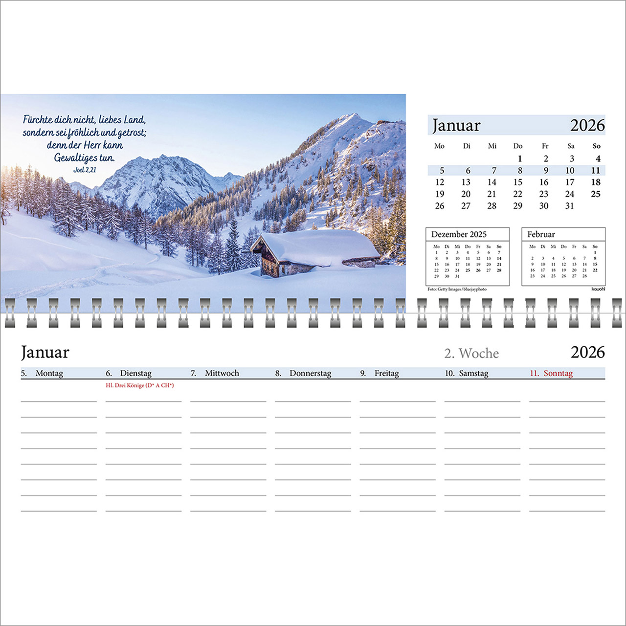Tischkalender - In deine Hand leg ich den Tag 2026