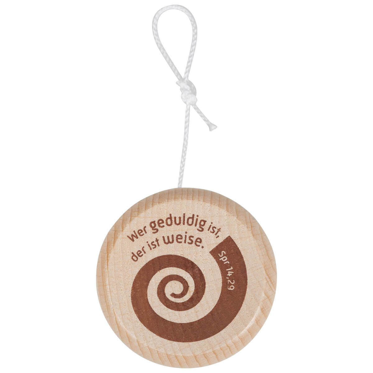 Spiel & Spaß - Holz-Jo-Jo 'Wer geduldig ist, der ist weise. Spr. 14,29' - jojo Holz Spirale