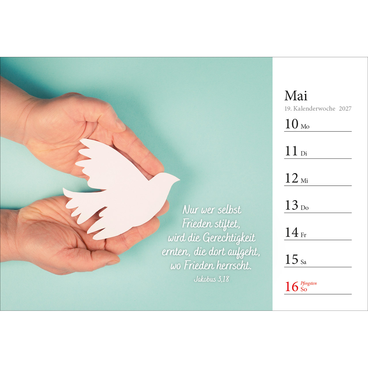 Aufstellkalender - In deine Hand stell ich den Tag 2027