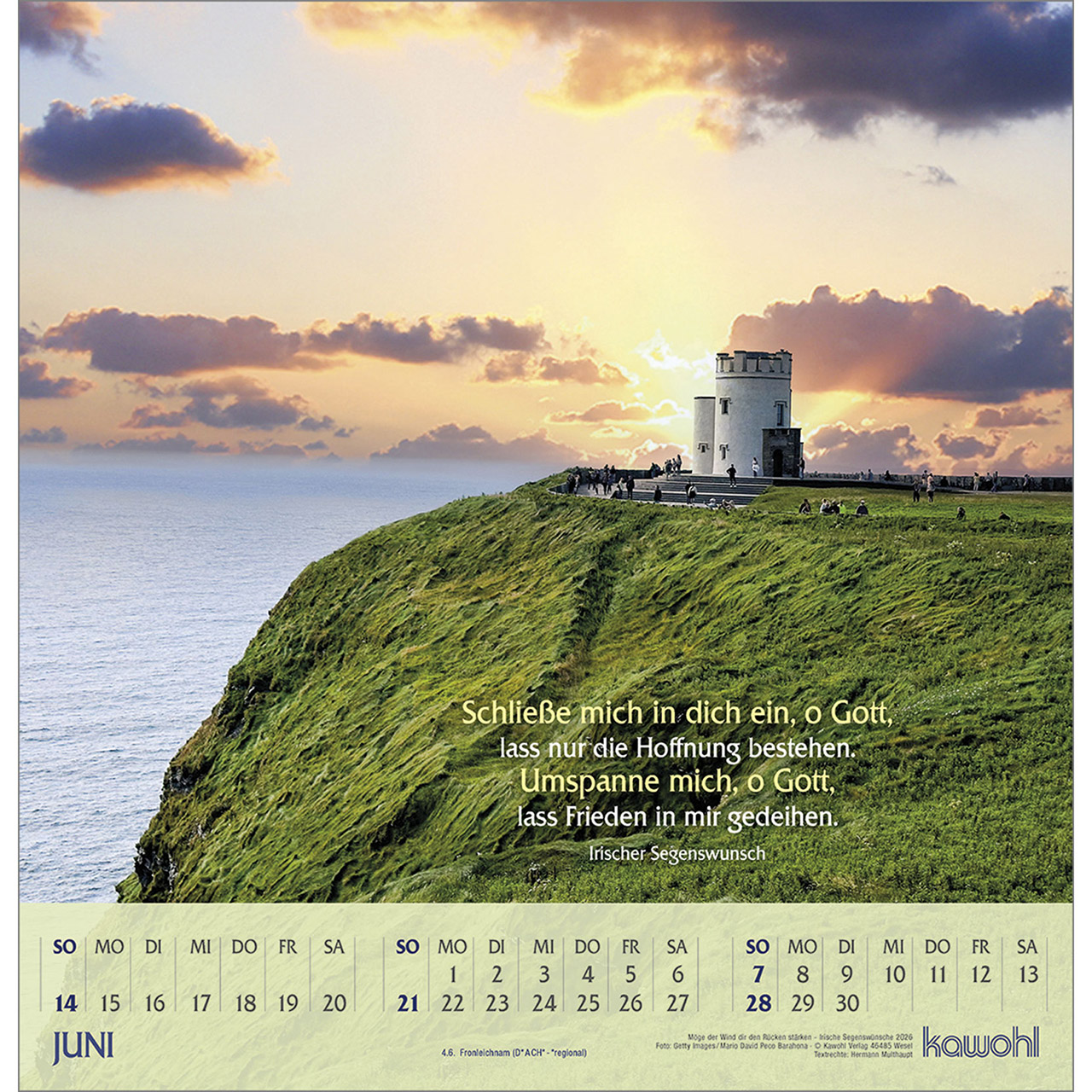 Wandkalender - Möge der Wind dir den Rücken stärken 2026
