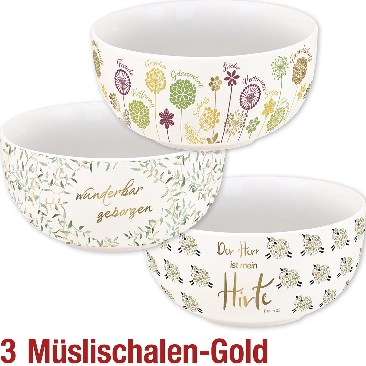 Müslischale - Spar-Set: Müslischalen Gold