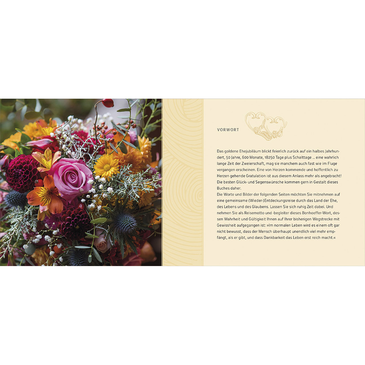 Geschenkbuch - Zur goldenen Hochzeit - Schnörkelmuster