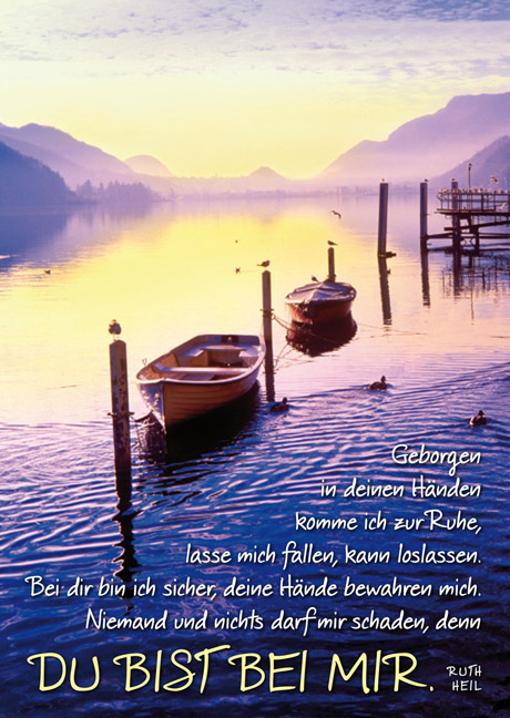 Poster - Geborgen in deinen Händen - See / Schiffe