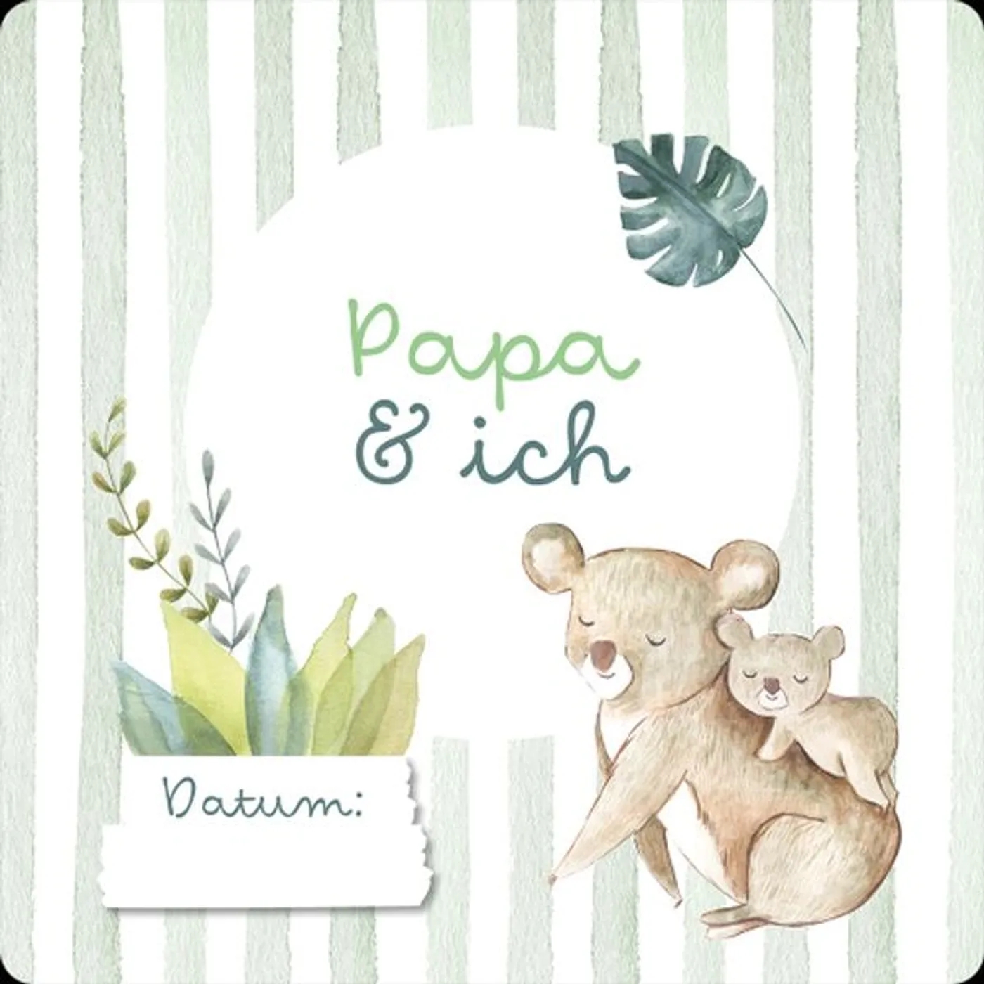 Karte - Mein erstes Jahr - Giraffe Blumen