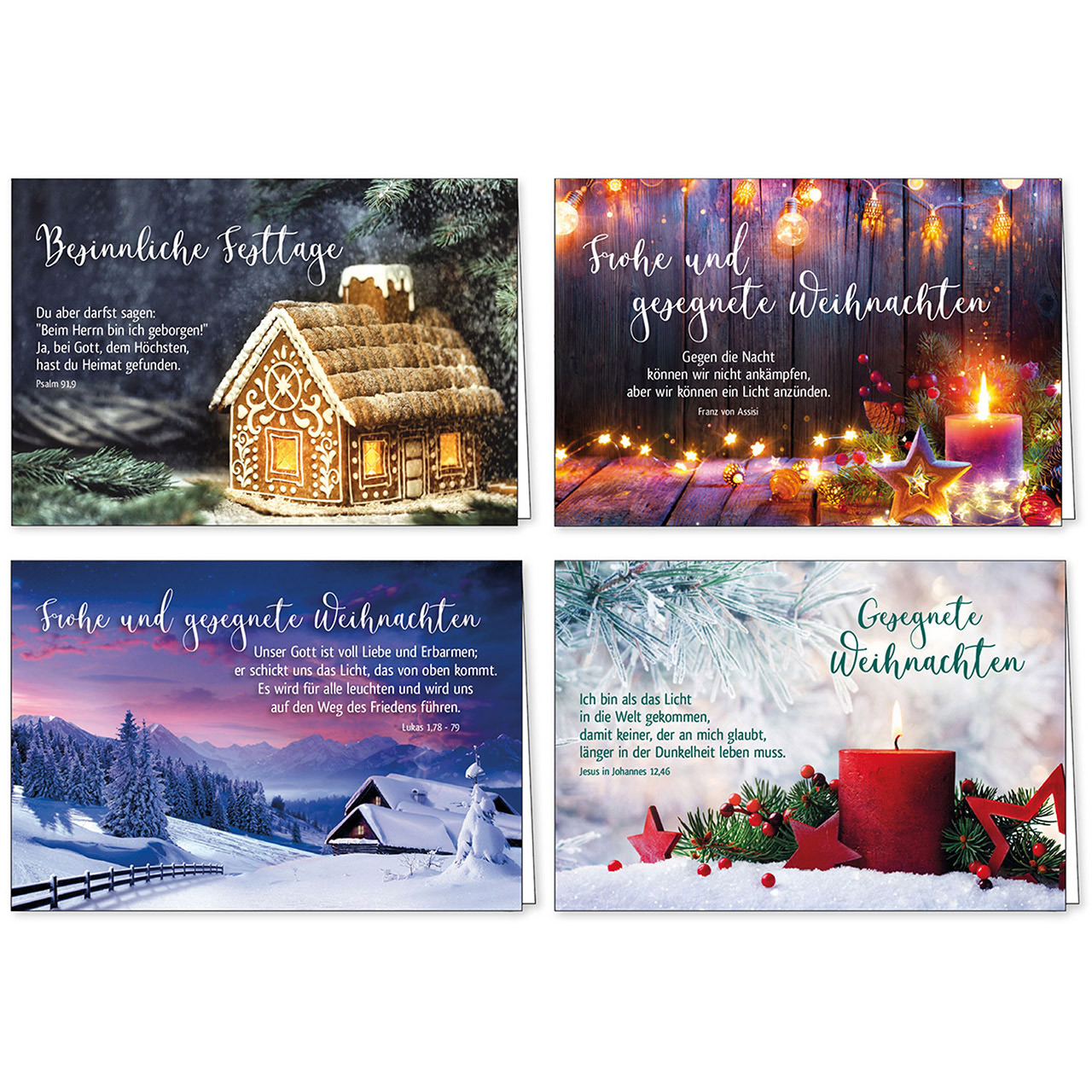 Weihnachts-Faltkartenserie (4 x 1 Faltkarte)