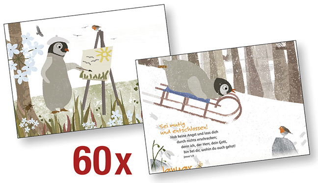 Spar-Paket: Pinguin-Motive Postkarten-Paket - Spar-Paket: Pinguin-Motive - Pinguin