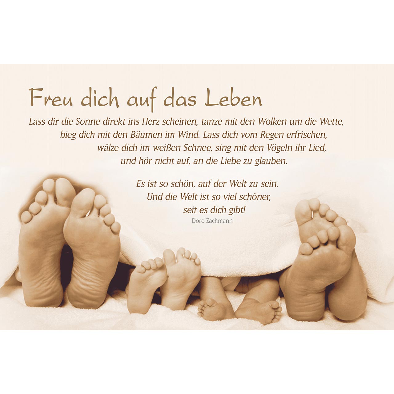 Faltkarte - Freu dich auf das Leben - Füße