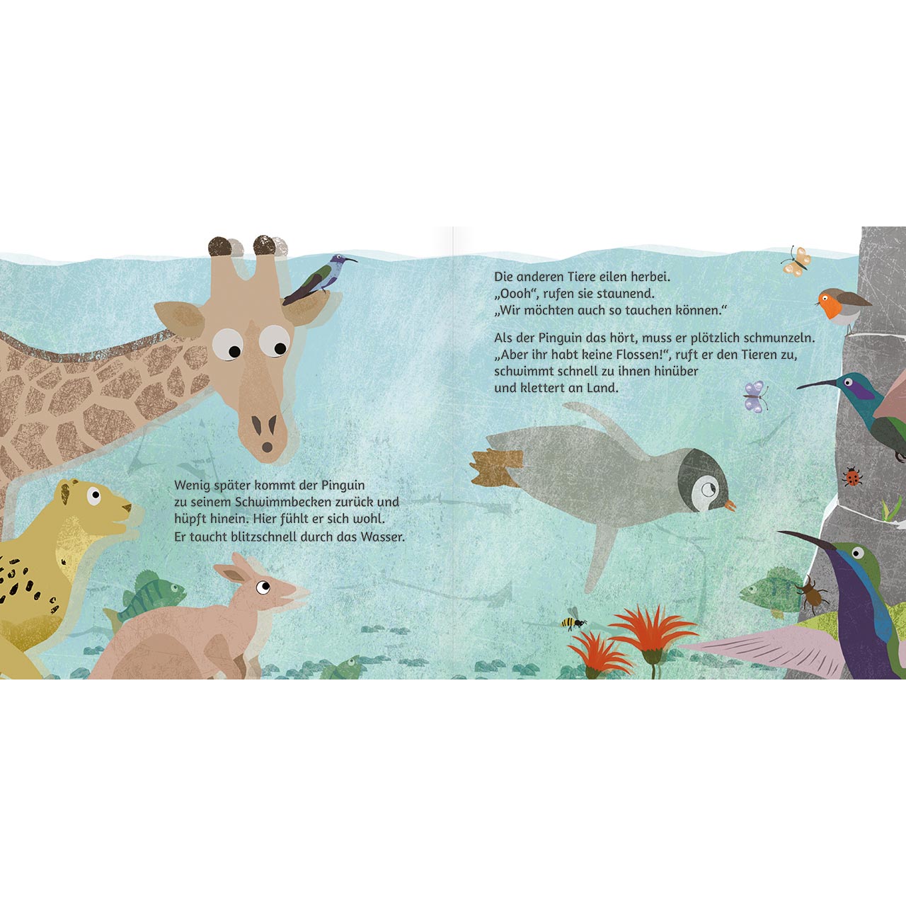 Geschenkbuch - So wunderbar bist du - Pinguin an Stein gelehnt