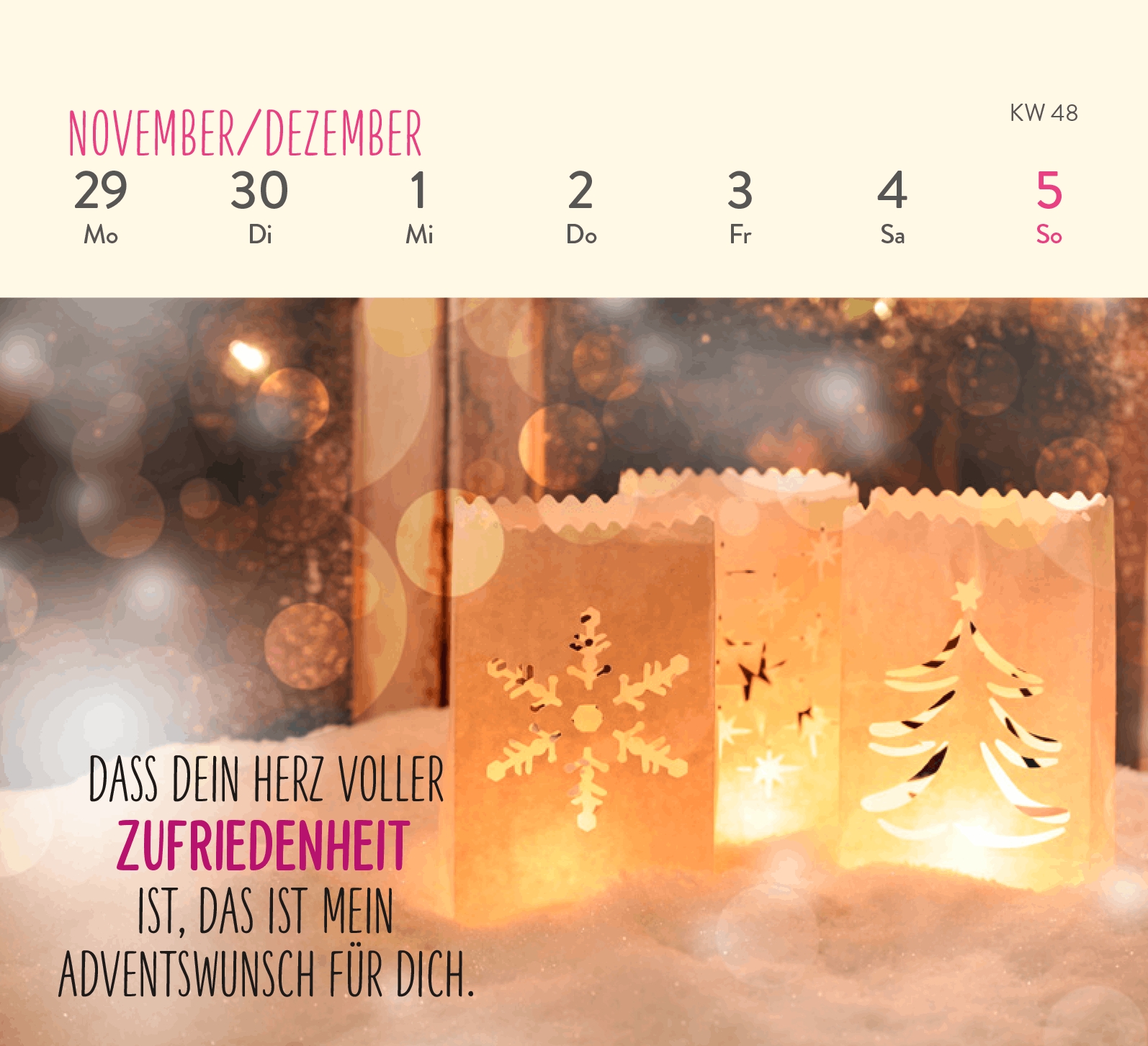 Aufstellkalender - Herzenswünsche für dich 2027
