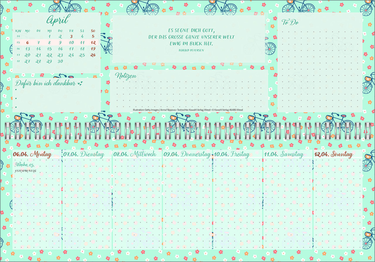 Tischkalender - Meine fröhlich-bunte Segenswoche 2026