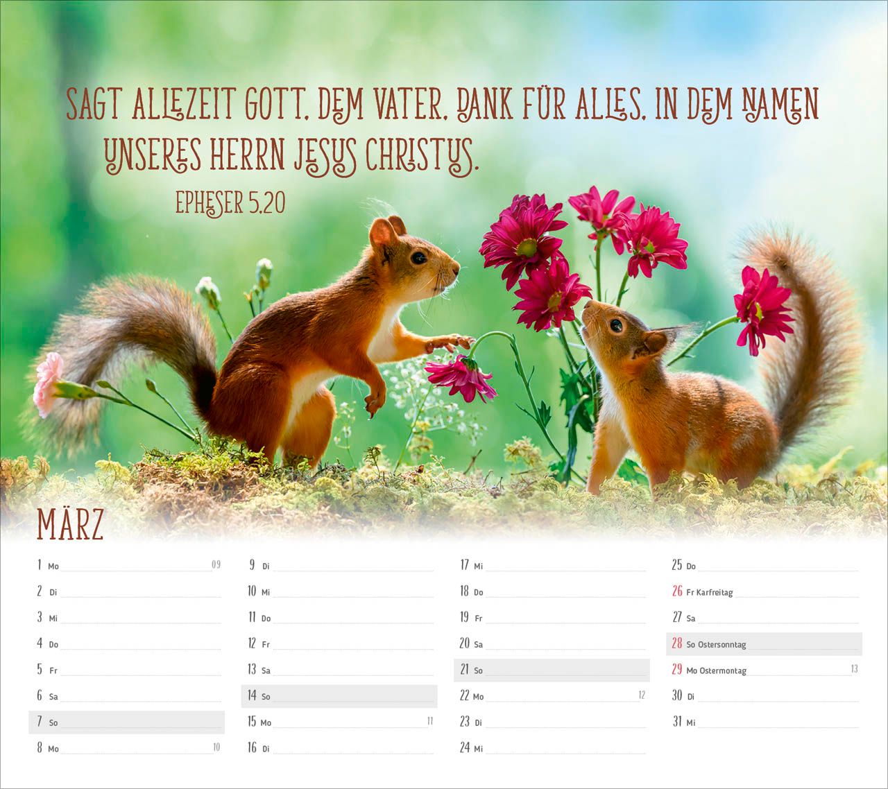 Tischkalender - Du sorgst für mich 2027