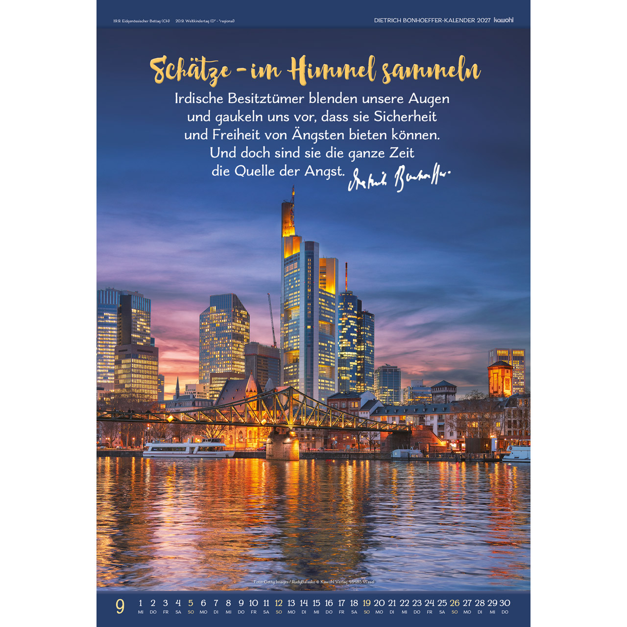 Wandkalender - Gott ist für uns 2027