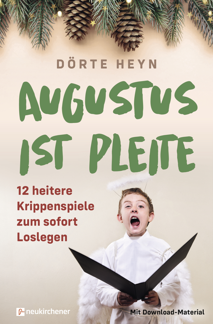 Buch - Augustus ist pleite - Kind Mappe Tannengrün Zapfen