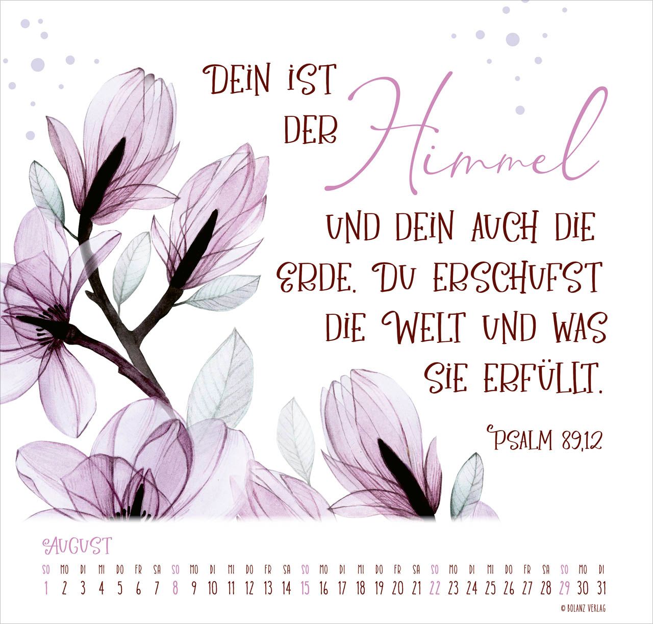 Posterkalender - Gesegnet Tag für Tag 2027