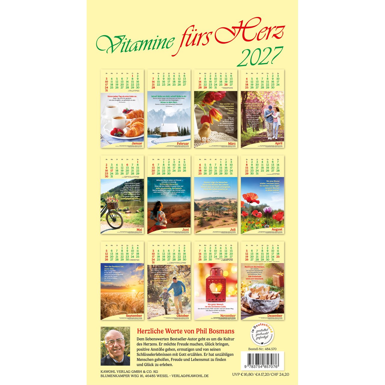 Wandkalender - Vitamine fürs Herz 2027
