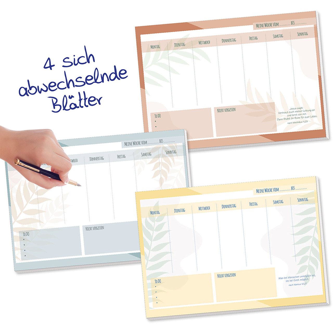 Notizbuch - Wochenplaner Farn - Farn Grafik