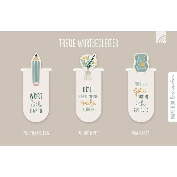 3er-Lesezeichen-Set 'Treue Wortbegleiter'