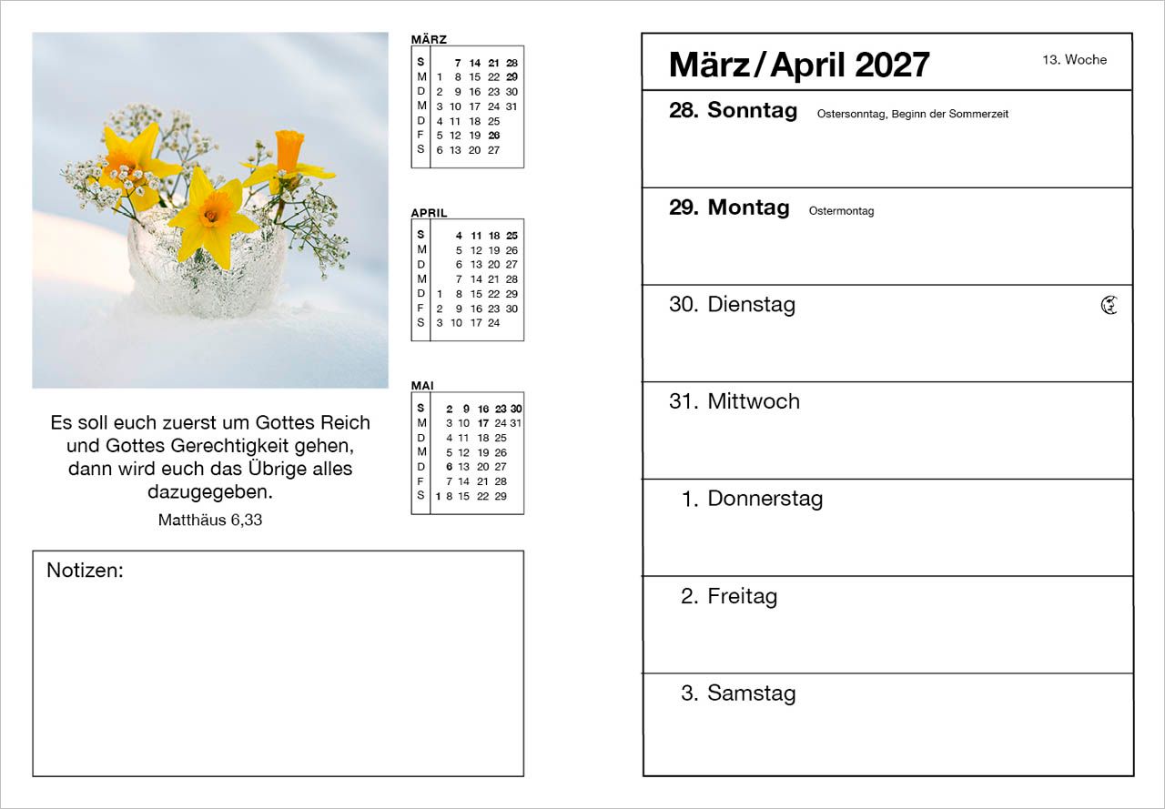 Terminkalender - Farbfoto Agenda 2027