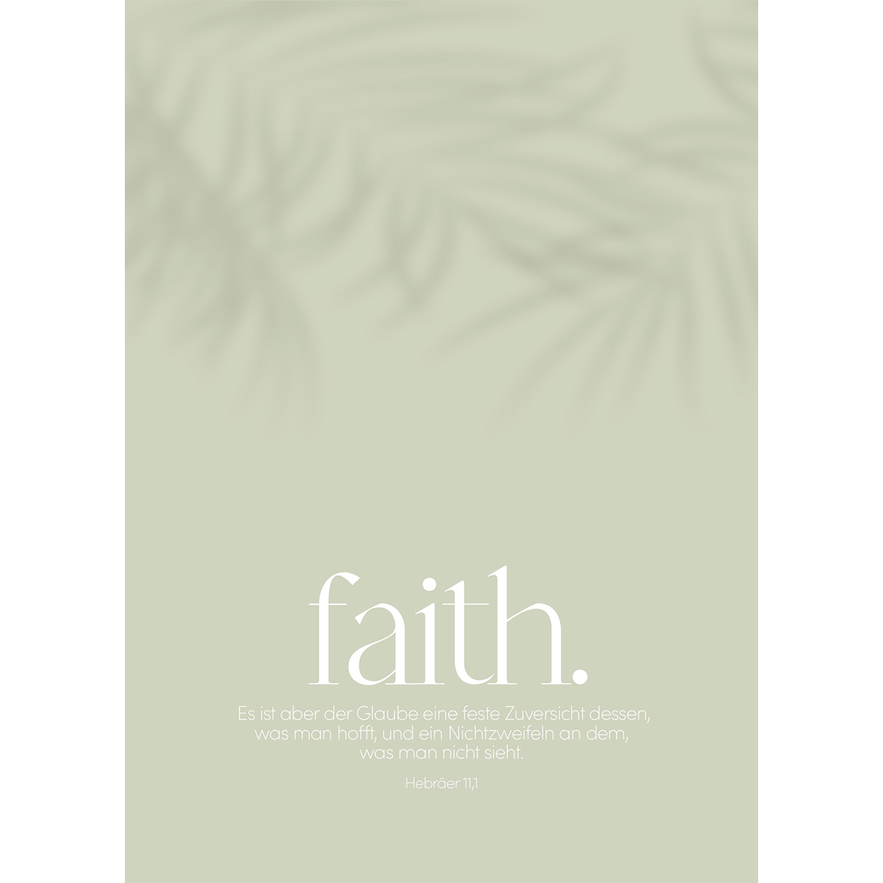 Postkarten - faith. - Schatten von Palmblättern