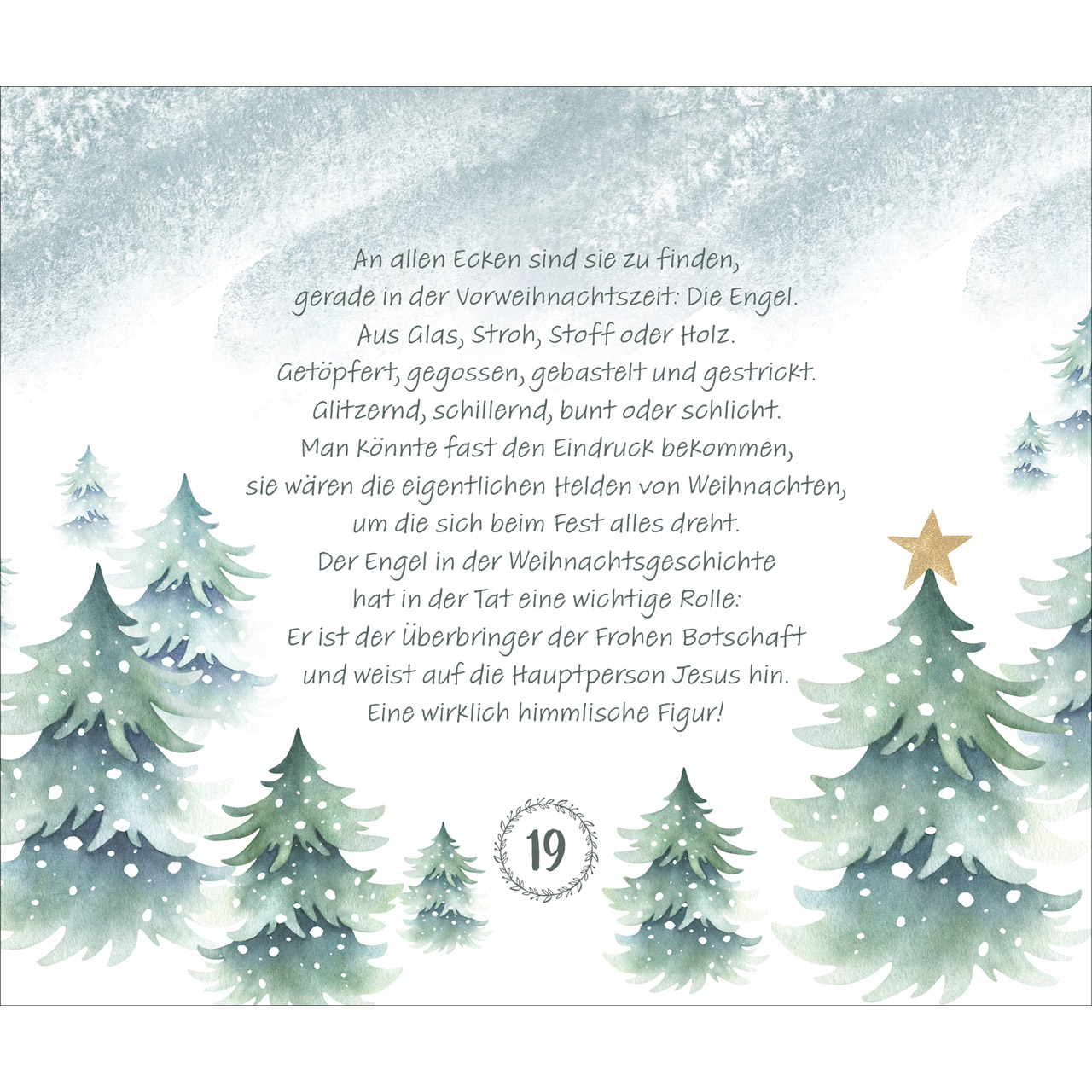 Adventskalender - Besinnliche Impulse von Doro Zachmann - Häuserzeite Winder Schnee Tannenbäume Baum