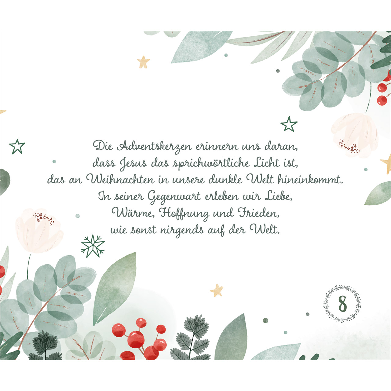 Adventskalender - Besinnliche Impulse von Doro Zachmann - Häuserzeite Winder Schnee Tannenbäume Baum