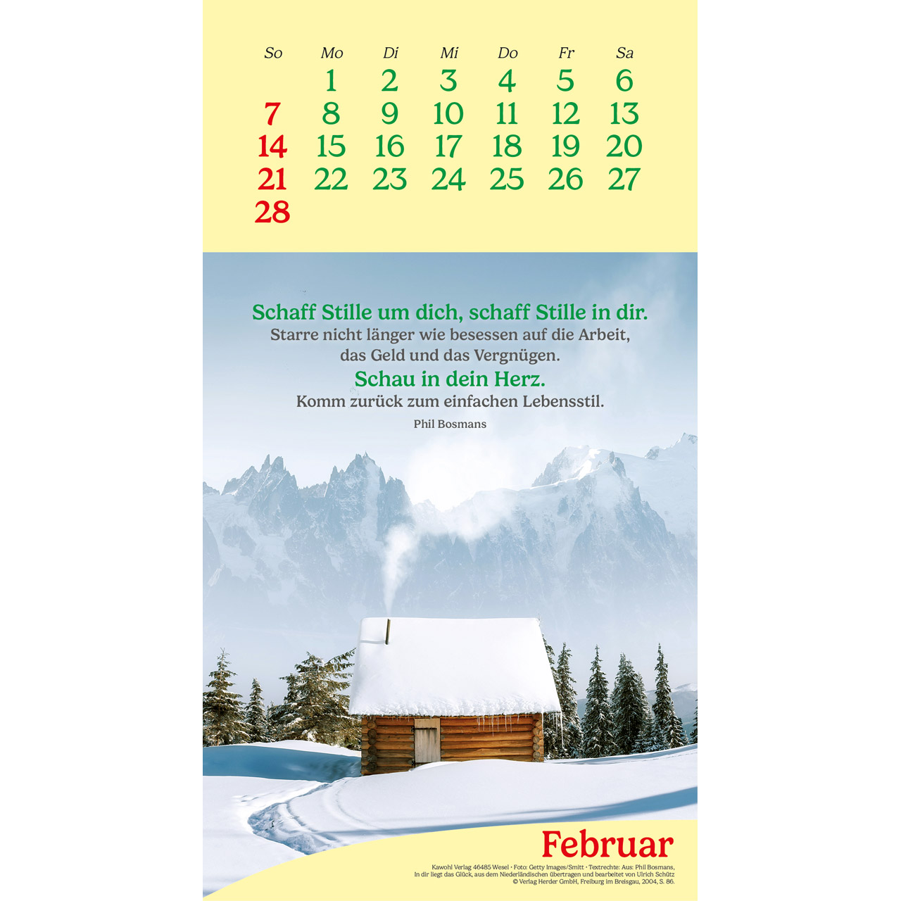 Wandkalender - Vitamine fürs Herz 2027