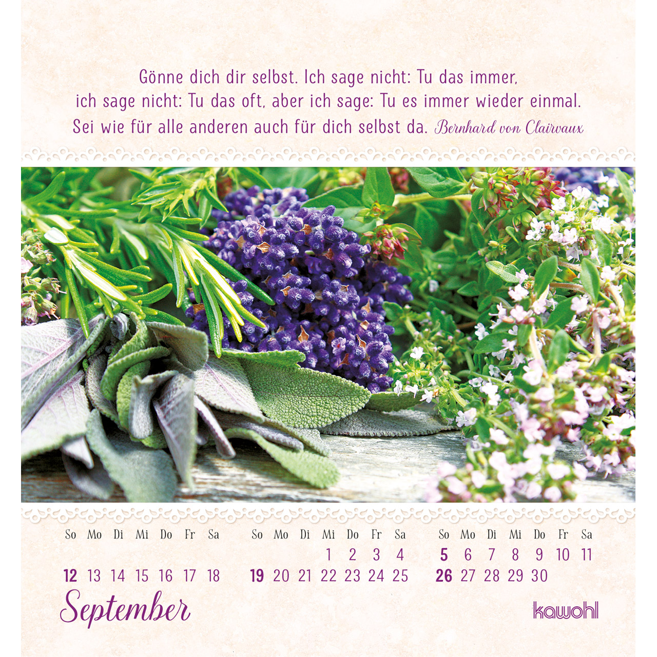 Aufstellkalender - Von Herzen ein gutes Jahr 2027