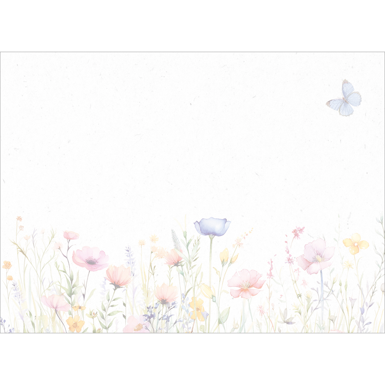 Haftnotizen - Du bist ein Geschenk - Aquarell Blumenwiese Schmetterling