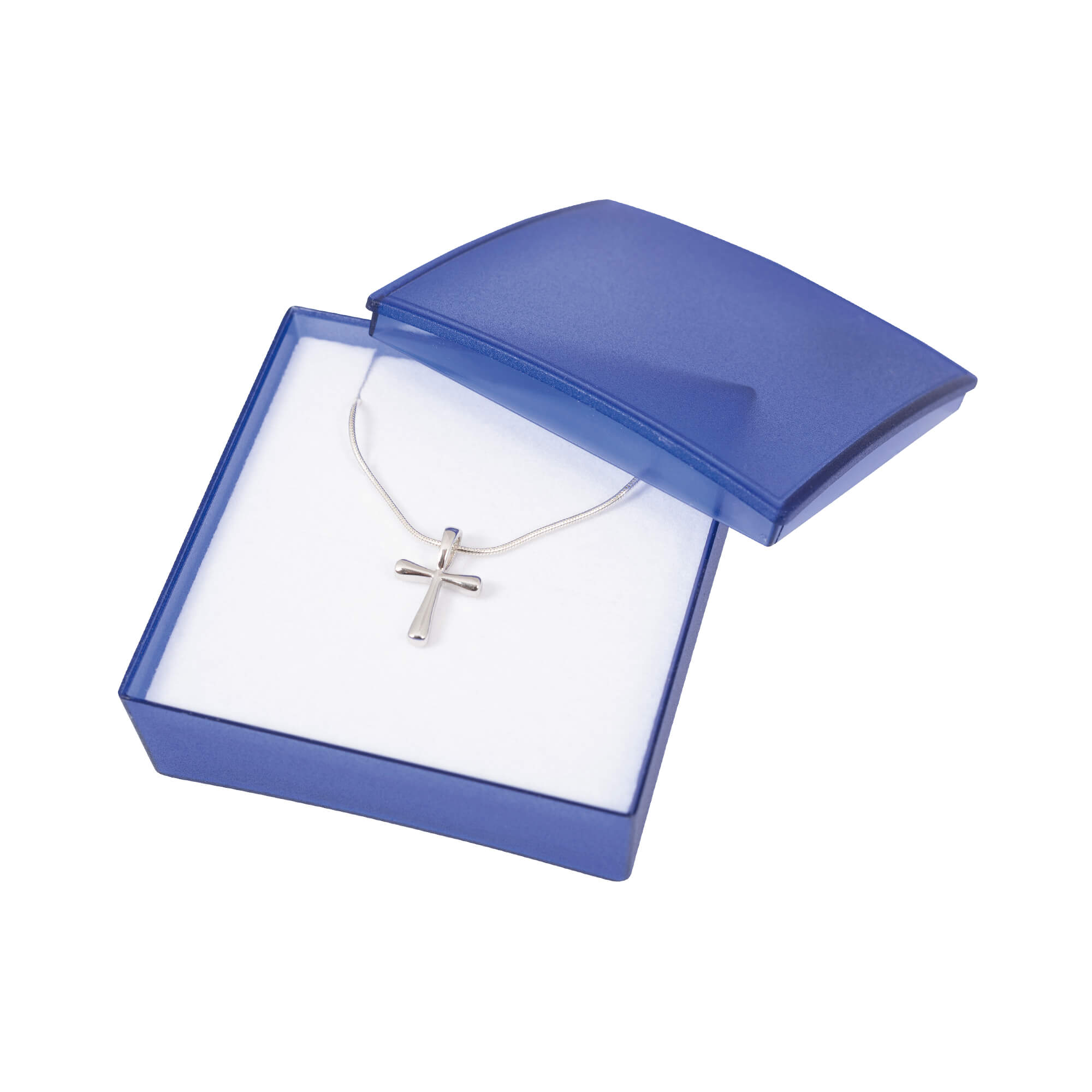 Halskette - Halskette mit Anhänger 'Kreuz' Silber