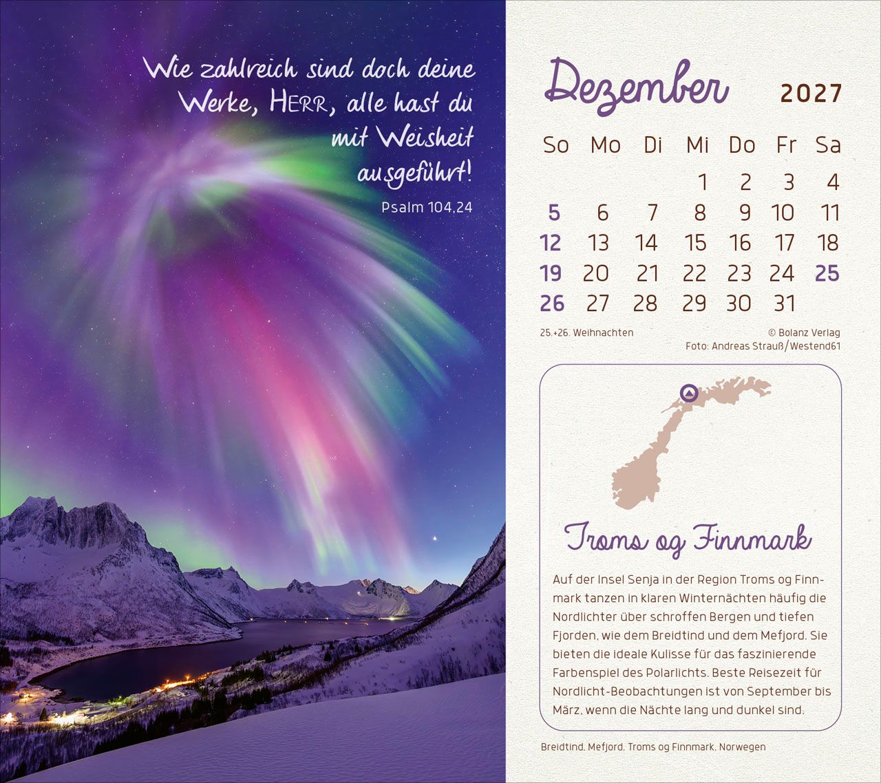Tischkalender - Faszinierende Schöpfung 2027 Tischkalender