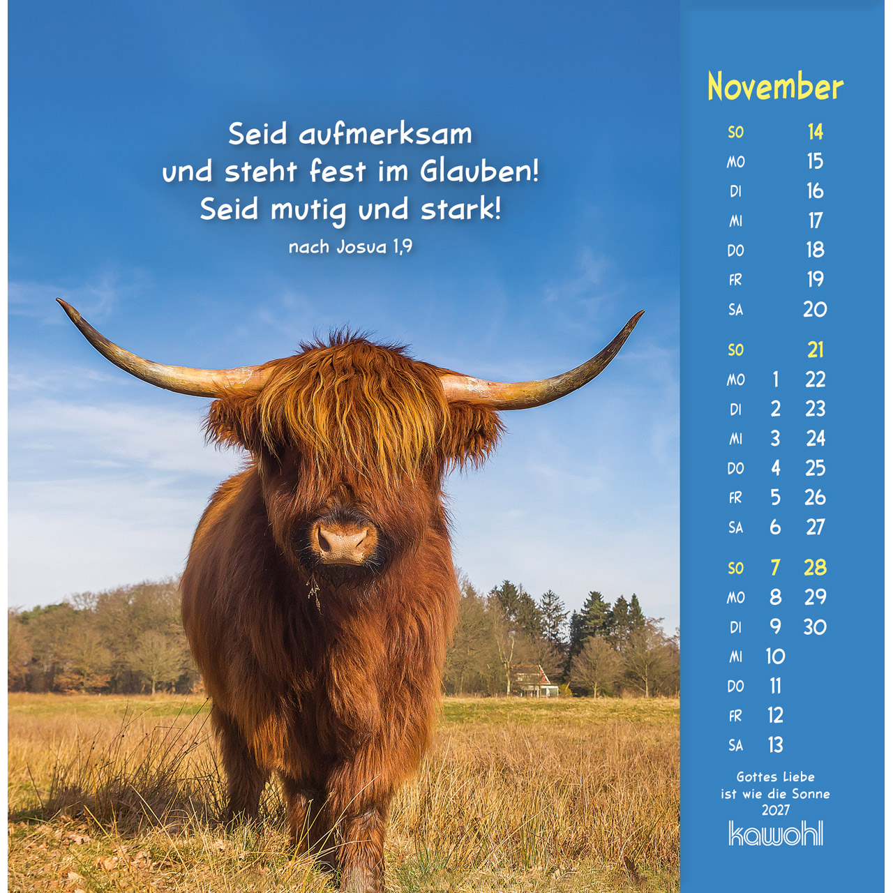 Postkartenkalender - Gottes Liebe ist wie die Sonne 2027